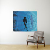 Shark Diving Scuba Diver Wandkleed (In Situ (horizontaal))