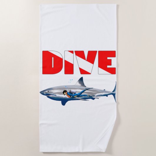 Shark Diving Strandlaken (Voorkant)
