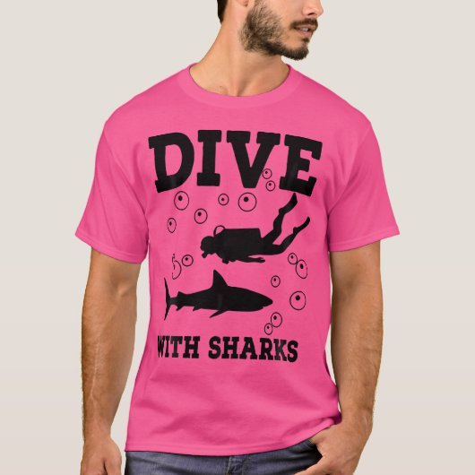Shark Diving T-shirt (Voorkant)