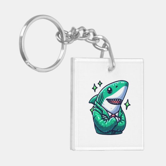 Shark Drawing: Deep Water KeyChain #1 (Voorkant Links)
