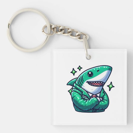 Shark Drawing: Deep Water KeyChain #1 (Voorkant)