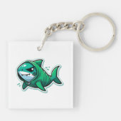Shark Drawing: Deep Water KeyChain #1 (Achterkant)