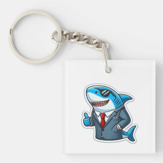 Shark Drawing: Deep Water KeyChain #2 (Voorkant)