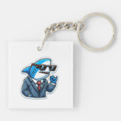 Shark Drawing: Deep Water KeyChain #2 (Achterkant)