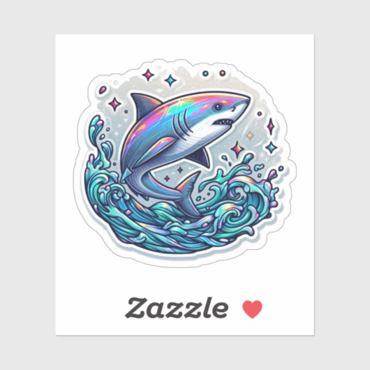 Shark Drawing: Deep Water Sticker #10 (Vel)