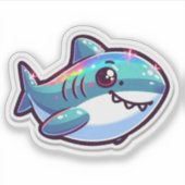 Shark Drawing: Deep Water Sticker #12 (Voorkant)