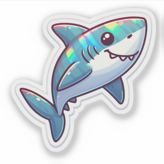 Shark Drawing: Deep Water Sticker #3 (Voorkant)
