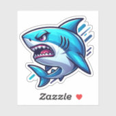 Shark Drawing: Deep Water Sticker #6 (Vel)