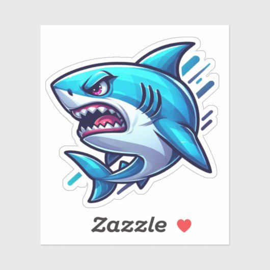 Shark Drawing: Deep Water Sticker #6 (Vel)