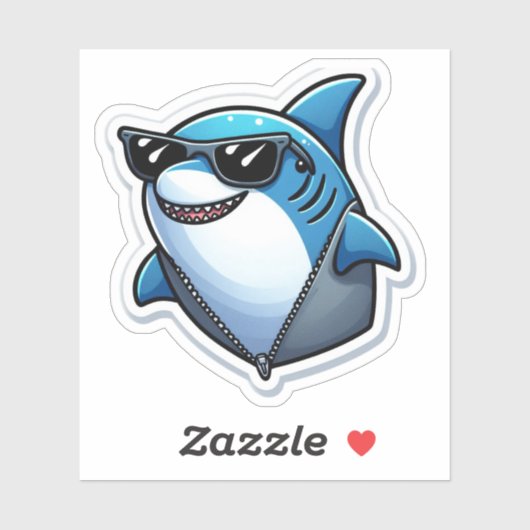 Shark Drawing: Deep Water Sticker #8 (Vel)