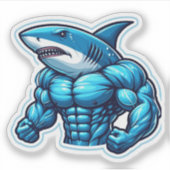 Shark Drawing: Deep Water Sticker #9 (Voorkant)