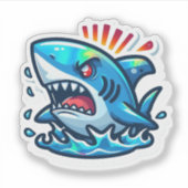 Shark Drawing: Deep Water Stickers #15 (Voorkant)