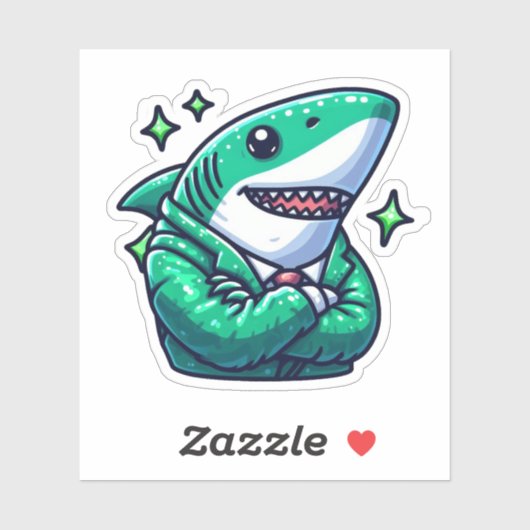 Shark Drawing: Deep Water Stickers #16 (Vel)