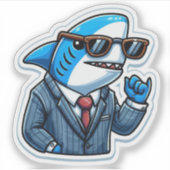 Shark Drawing: Deep Water Stickers #17 (Voorkant)