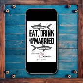 Shark Eat-Drink en een gehuwde zwarte bruiloft Kaart