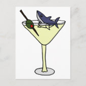 Shark Eating Martini Olive Briefkaart (Voorkant)