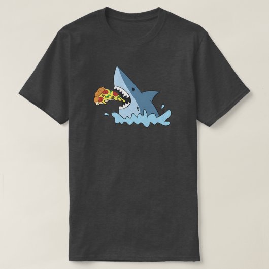 Shark Eating Pizza 1447 T-shirt (Design voorkant)