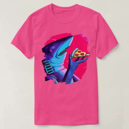 Shark Eating Pizza Funny Cool Pizza Sharks T-shirt (Design voorkant)