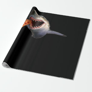 Shark Eating Pizza Shark Lovers Funny Gifts Cadeaupapier