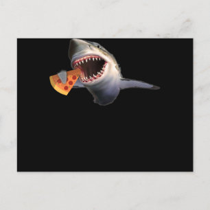 Shark Eating Pizza Shark Lovers Funny Gifts Feestdagenkaart