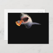 Shark Eating Pizza Shark Lovers Funny Gifts Feestdagenkaart (Voorkant / Achterkant)