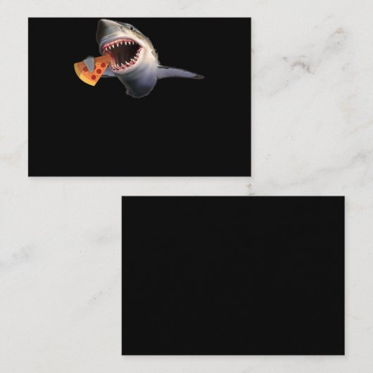 Shark Eating Pizza Shark Lovers Funny Gifts Visitekaartje (Voorkant / Achterkant)
