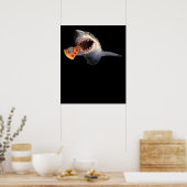 Shark Eating Pizza | Shark Lovers Funny Kinder Gif Poster (Keuken)