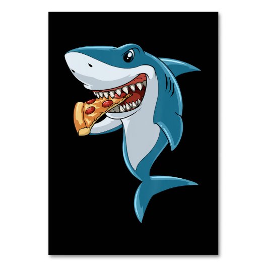 Shark Eating Pizza Shark Lovers Pizza Lover Kaart (Voorkant)