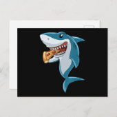 Shark Eating Pizza Shark Lovers Pizza Lovers Briefkaart (Voorkant / Achterkant)