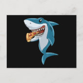 Shark Eating Pizza Shark Lovers Pizza Lovers Briefkaart (Voorkant)