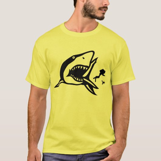 Shark Eats Scuba Diver T-shirt (Voorkant)