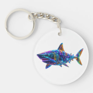 Shark - Een heldere kunst Sleutelhanger