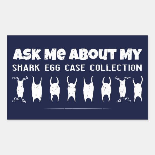Shark Egg Hoesje Collector Rechthoekige Sticker (Voorkant)