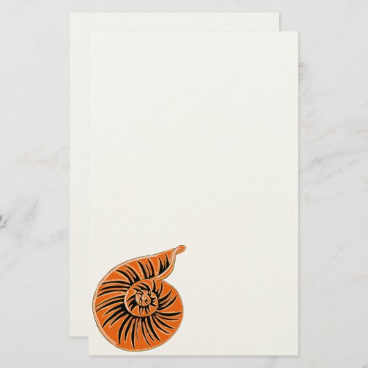 Shark Eye Shell Stationery Briefpapier (Voorkant / Achterkant)