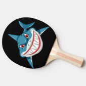 Shark Face background Ping Pong Paddle Tafeltennisbatje (Zijkant)