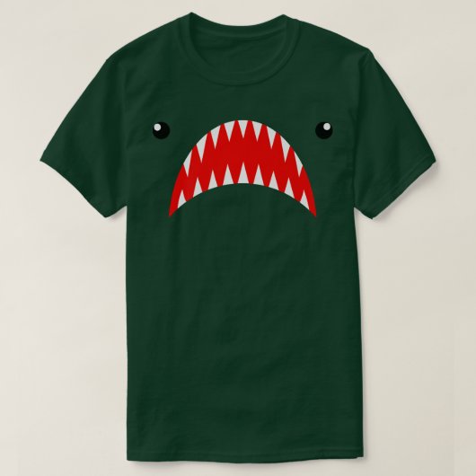 Shark Face Teth voor de week T-shirt (Design voorkant)