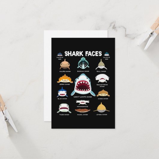 Shark Faces Sharkaholic Kaart (Voorkant / Achterkant in situ)