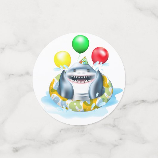 Shark Fantastic Kids Verjaardag Confetti (Kleine voorkant)