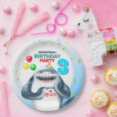 Shark Fantastic Kids Verjaardag Papieren Bordje (Feest)