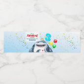 Shark Fantastic Kids Verjaardag Waterfles Etiket (Enkel label)