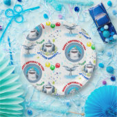 Shark Fantastic Pool Party Kids Verjaardag Papieren Bordje (Feest)