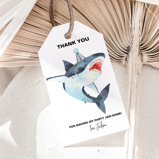 Shark feestfavor-taggen  cadeaulabel
