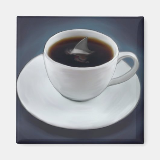 Shark Fin Coffee Magnet (Voorkant)