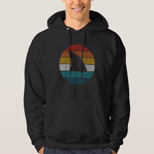 Shark Fin Duiken Surf Retro Diver Gi Hoodie (Voorkant)