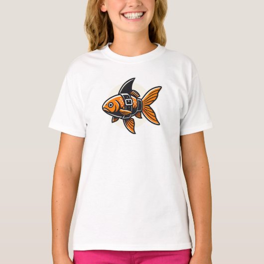 Shark-Fin Goldfish T-Shirt by Vin Zzep (Voorkant)