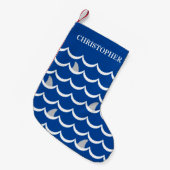 Shark Fin Kerstmis stoppen Kleine Kerstsok (Voorkant (Hangend))