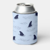 Shark Fin Ocean Pattern Blikjeskoeler (Blikje Achterkant)