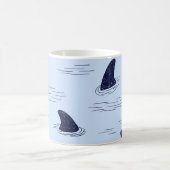 Shark Fin Ocean Pattern Koffiemok (Center)