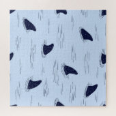 Shark Fin Ocean Pattern Legpuzzel (Horizontaal)