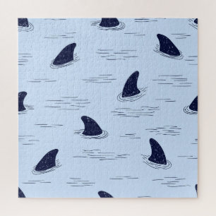Shark Fin Ocean Pattern Legpuzzel